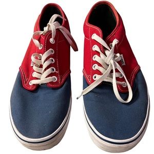 Old School Red/Blue Vans Shoes